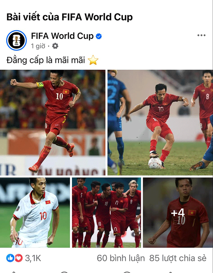 FIFA đăng tải nội dung ngắn gọn nhưng hàm ý đánh giá cao Văn Quyết